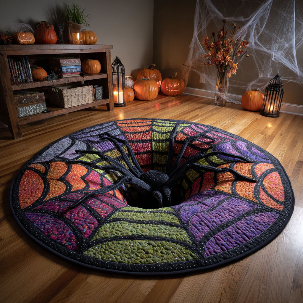 Embrace the Enchantment – Personalized Quilted Round Mat – Gift for Witch Lovers Quilted Round Mat MagicInPrints