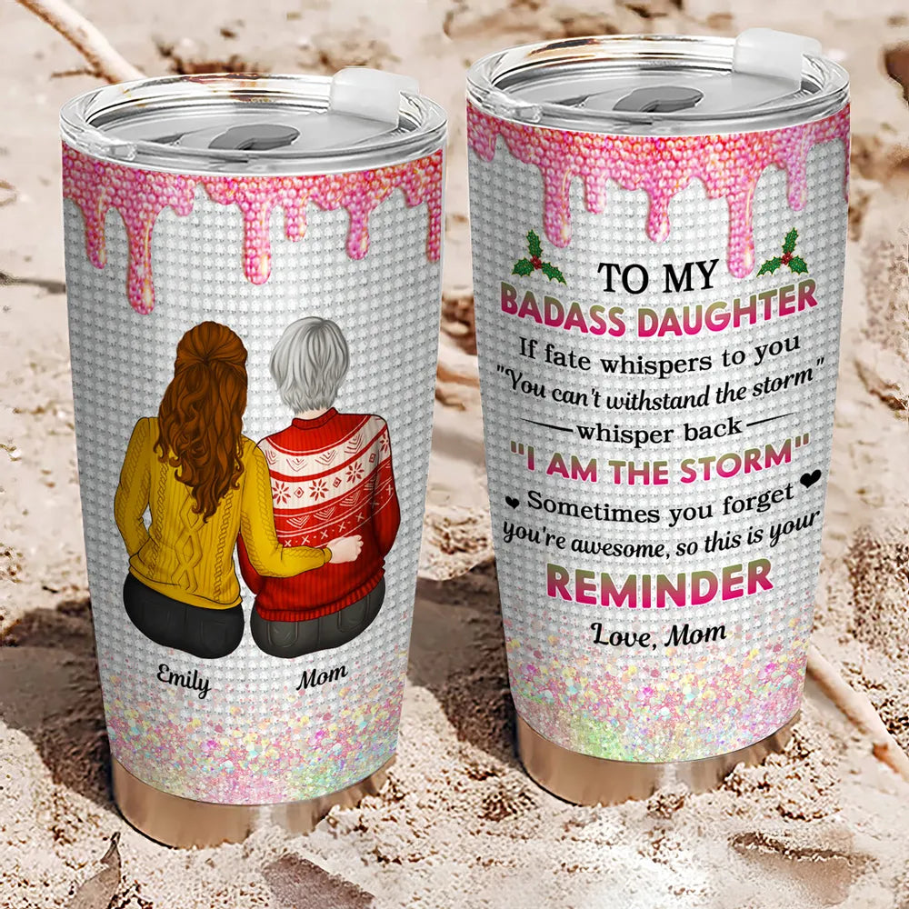 Personalized Tumbler for Daughter - Inspirational Message from Mom Cup MagicInPrints