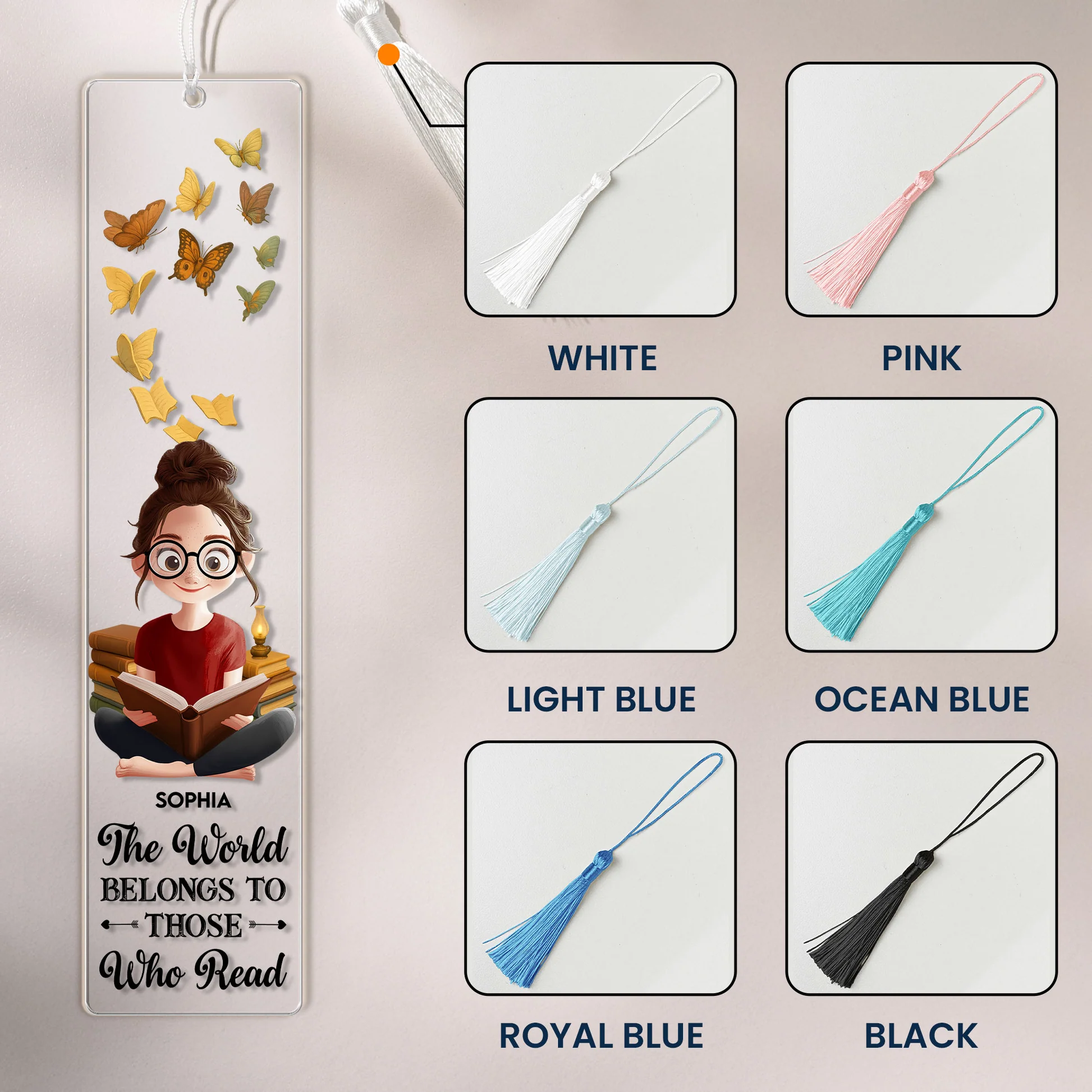 Personalized Book Lover Bookmarks with Tassels for Readers - Gift for Bookworms Stationery MagicInPrints