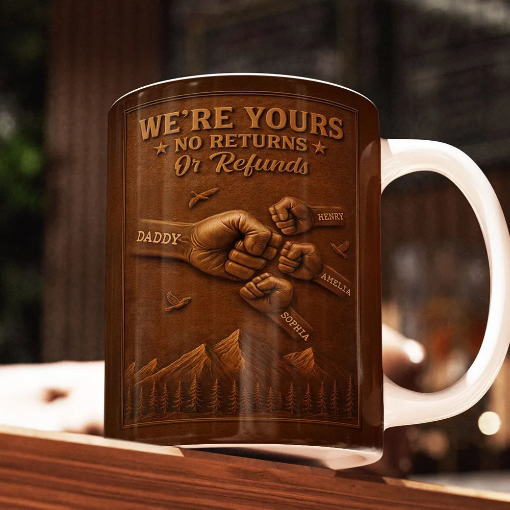 Personalized Family Fist Bump Mug for Dad - Sentimental Gift Cup MagicInPrints