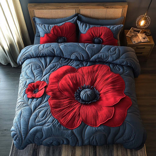 Wrap Your Nights in Love – Personalized 3-Piece Quilted Bedding Set – Gift for Home Decor Enthusiasts Quilted Bedding Set V2 MagicInPrints