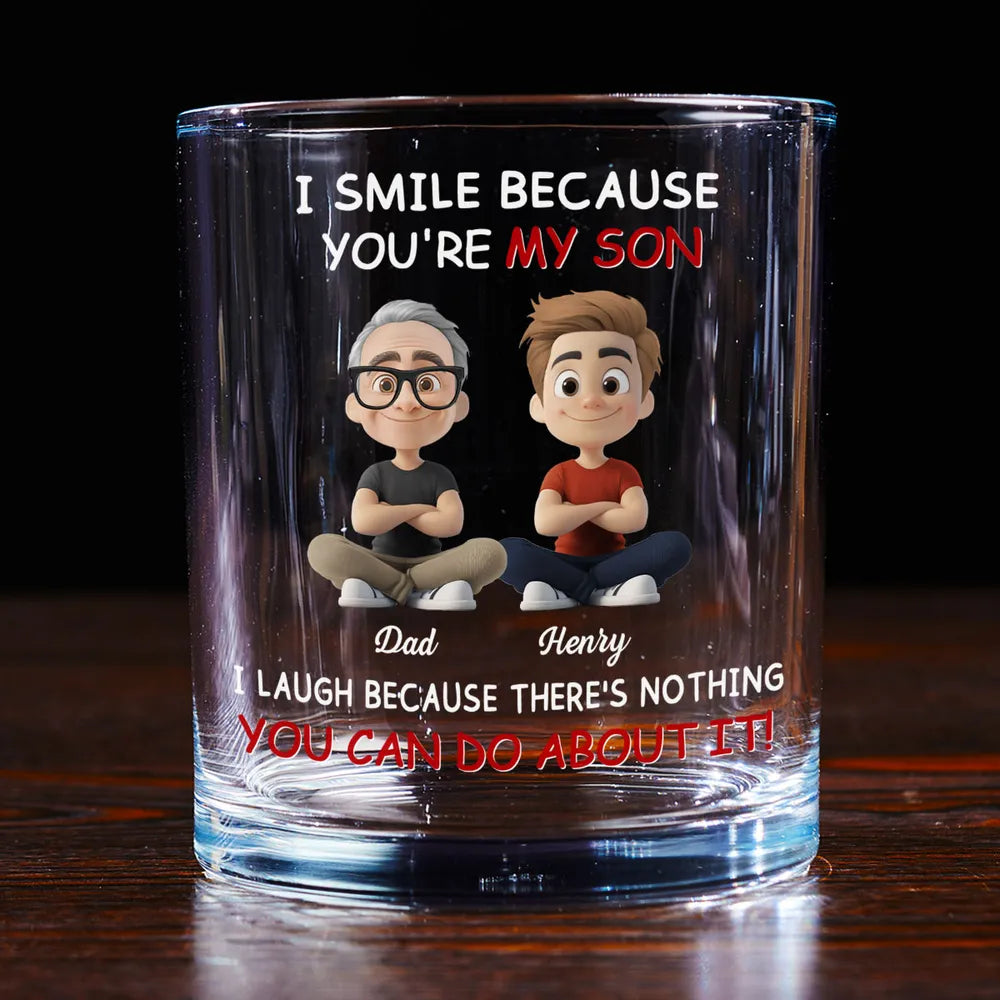 Personalized Whiskey Glass for Dad and Son - Sentimental Father's Day Gift Cup MagicInPrints