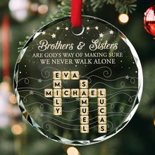 Load image into Gallery viewer, Personalized Crystal Ornament Sibling Keepsake Gift
