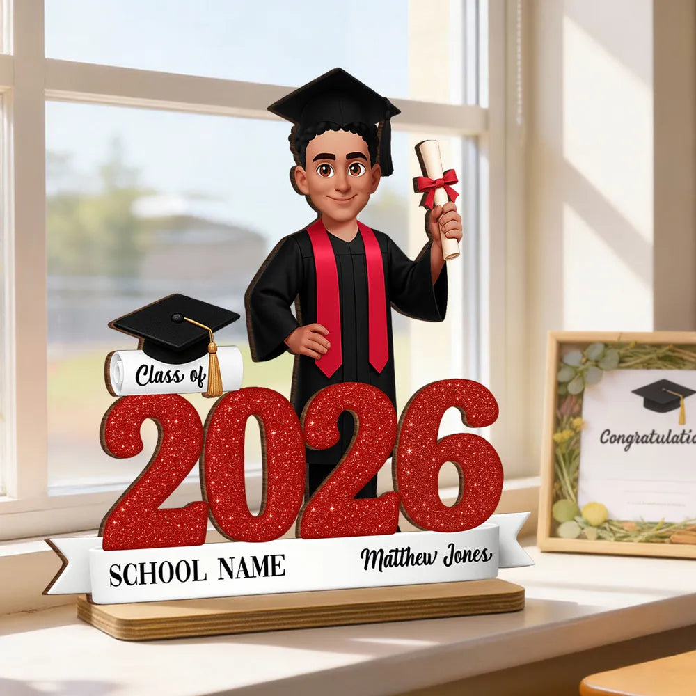 Custom Graduation Figurine Class of 2026 for Students - Personalized Keepsake Gift Plaque MagicInPrints