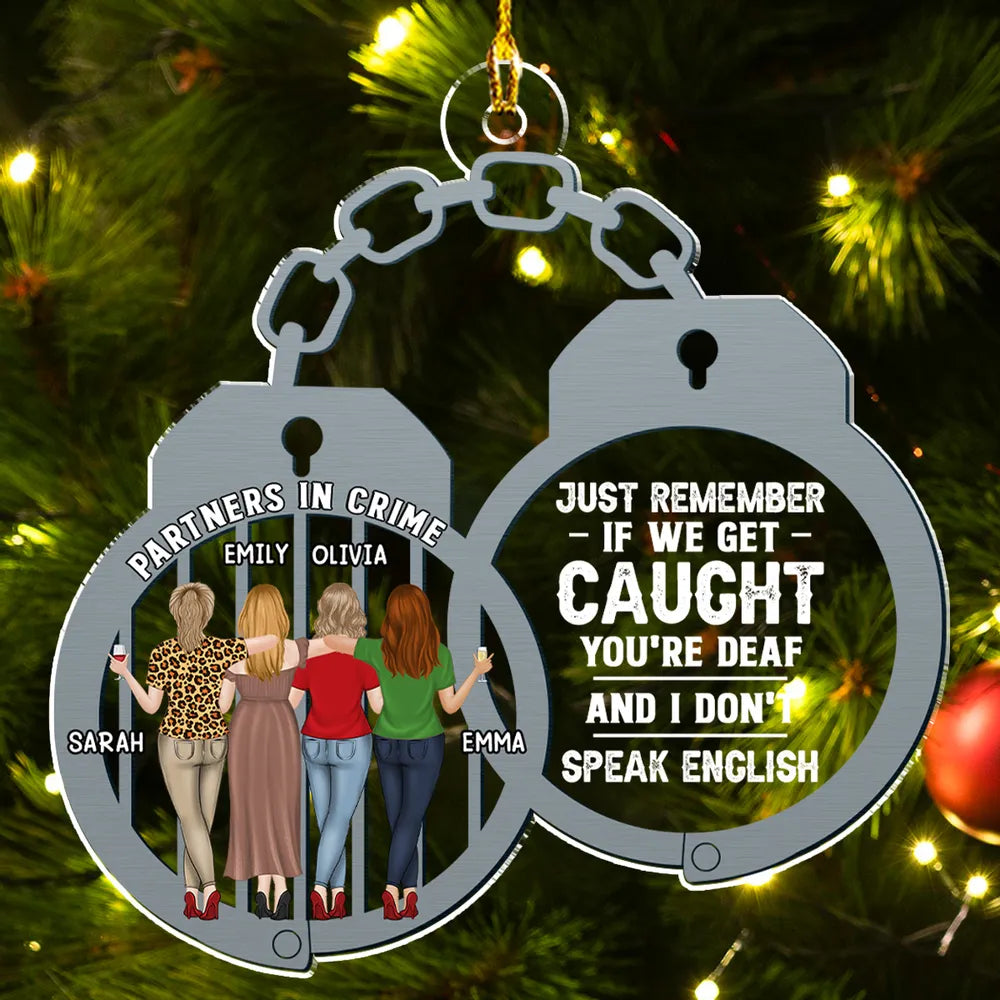 Personalized Friends Ornament - Partners in Crime Humor Gift Ornament MagicInPrints