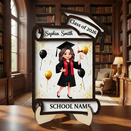 Personalized Graduation Plaque for Class of 2026 - Custom School Name Gift Plaque MagicInPrints
