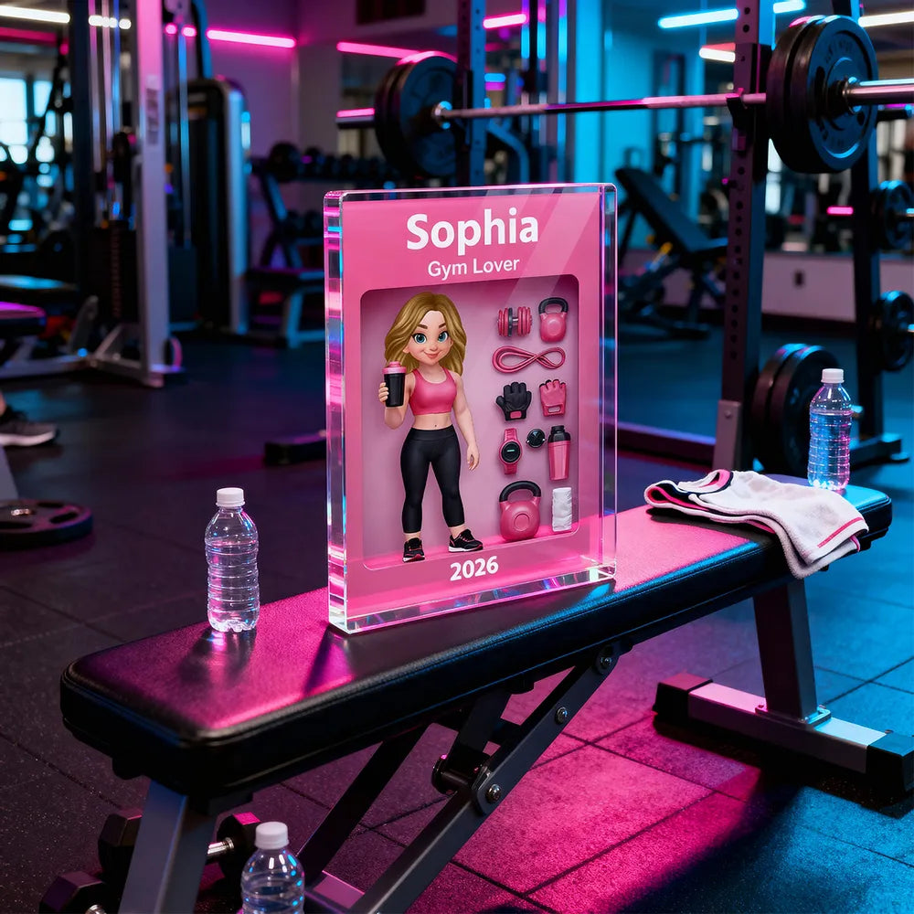 Custom Gym Enthusiast Figurine for Fitness Lovers - Personalized Gift Plaque MagicInPrints