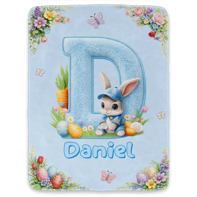 Personalized Easter Bunny Blanket for Kids - Soft Plush with Name Customization Blanket MagicInPrints