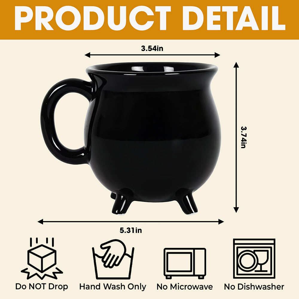 "Embrace the Magic: A Touch of Witchcraft" - Personalized Cauldron Mug - Gift for Witch Lovers and Halloween Enthusiasts Cauldron Mug MagicInPrints