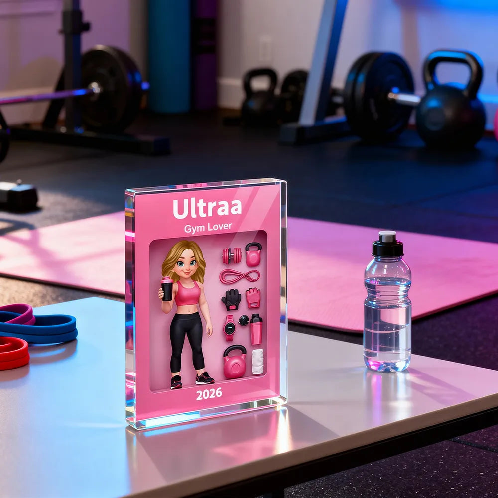 Custom Gym Enthusiast Figurine for Fitness Lovers - Personalized Gift Plaque MagicInPrints