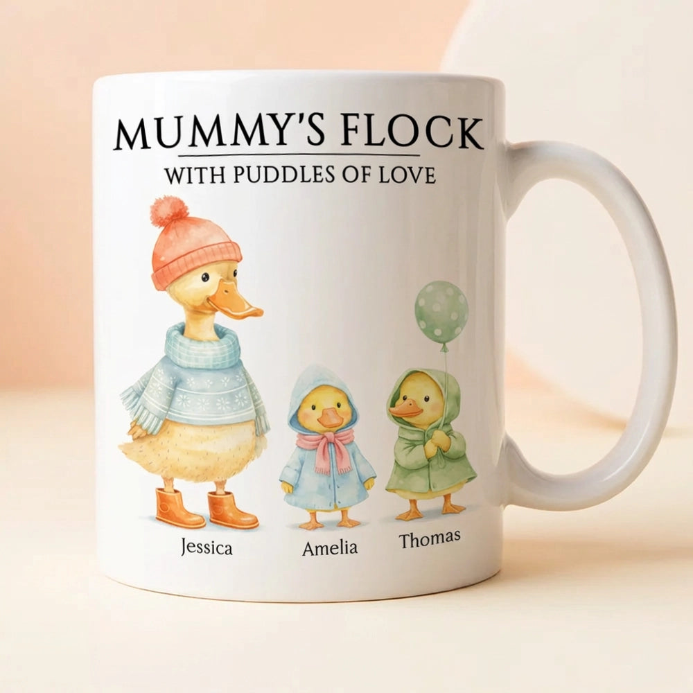 Personalized Family Duck Mug for Moms - Cute Gift for Mother's Day Cup MagicInPrints