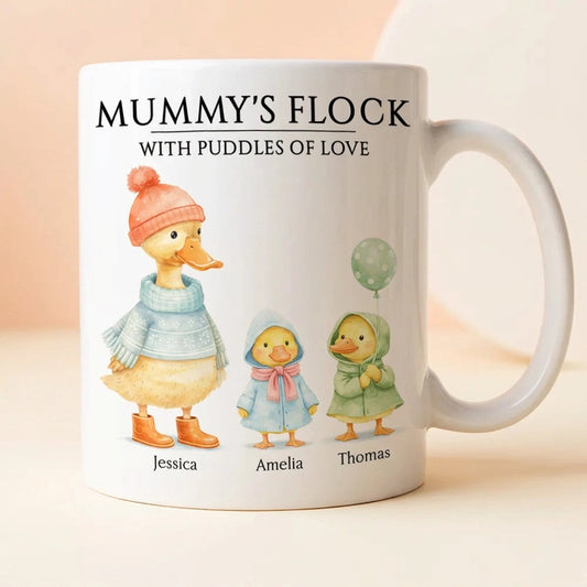 Personalized Family Duck Mug for Moms - Cute Gift for Mother's Day Cup MagicInPrints