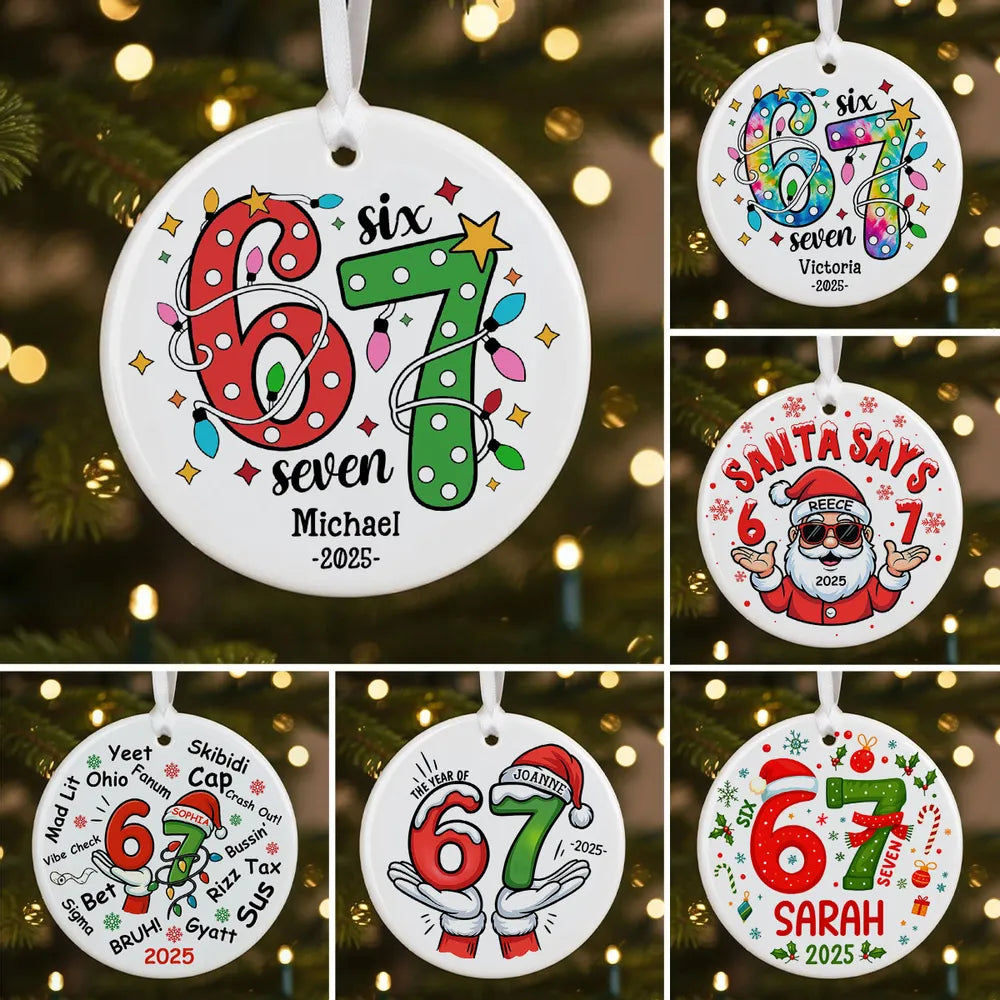 Personalized Christmas Ornaments for Adults - Custom Year 67 Design Ornament MagicInPrints