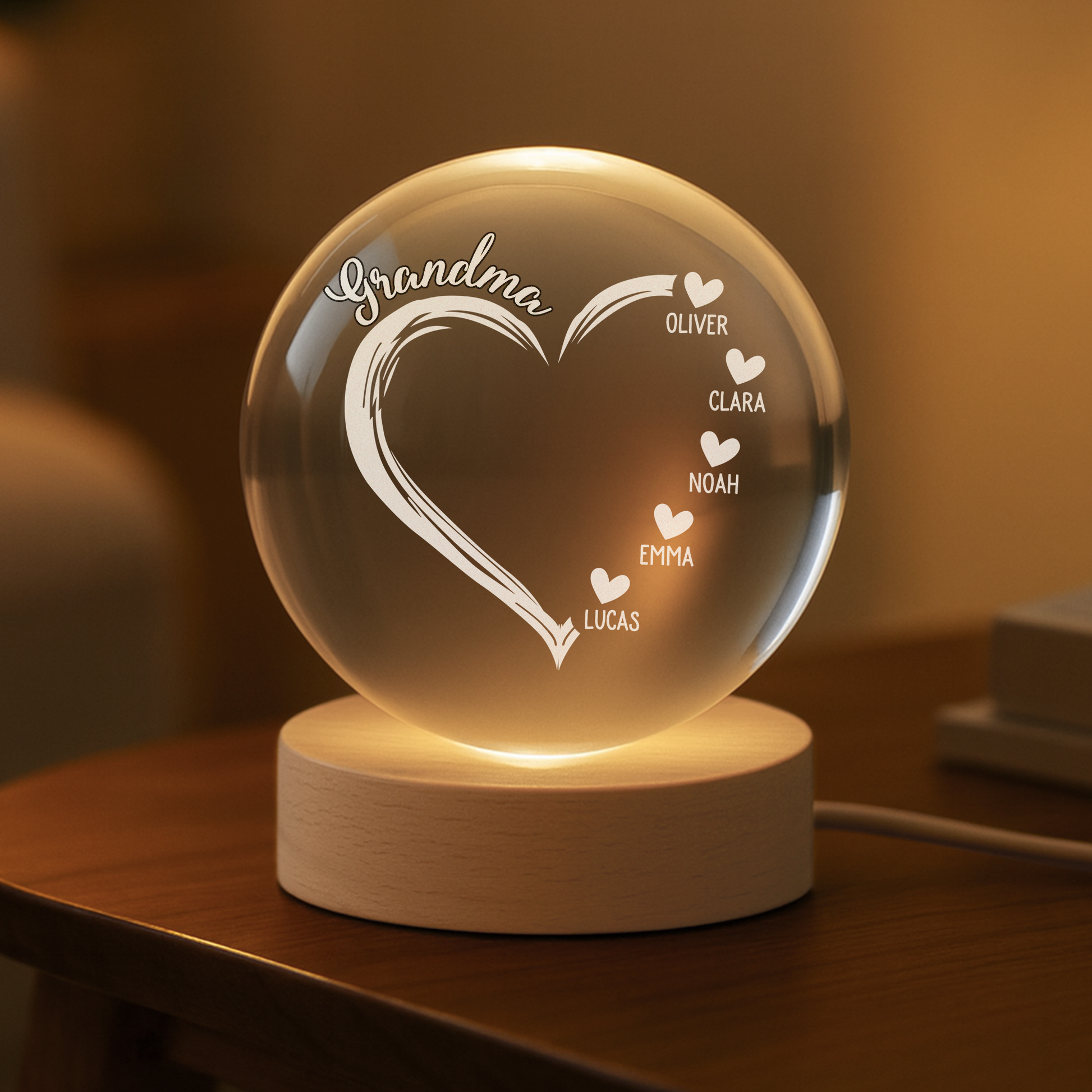 Personalized LED Night Light for Mom with Children's Names - Mother's Day Gift Lamp MagicInPrints