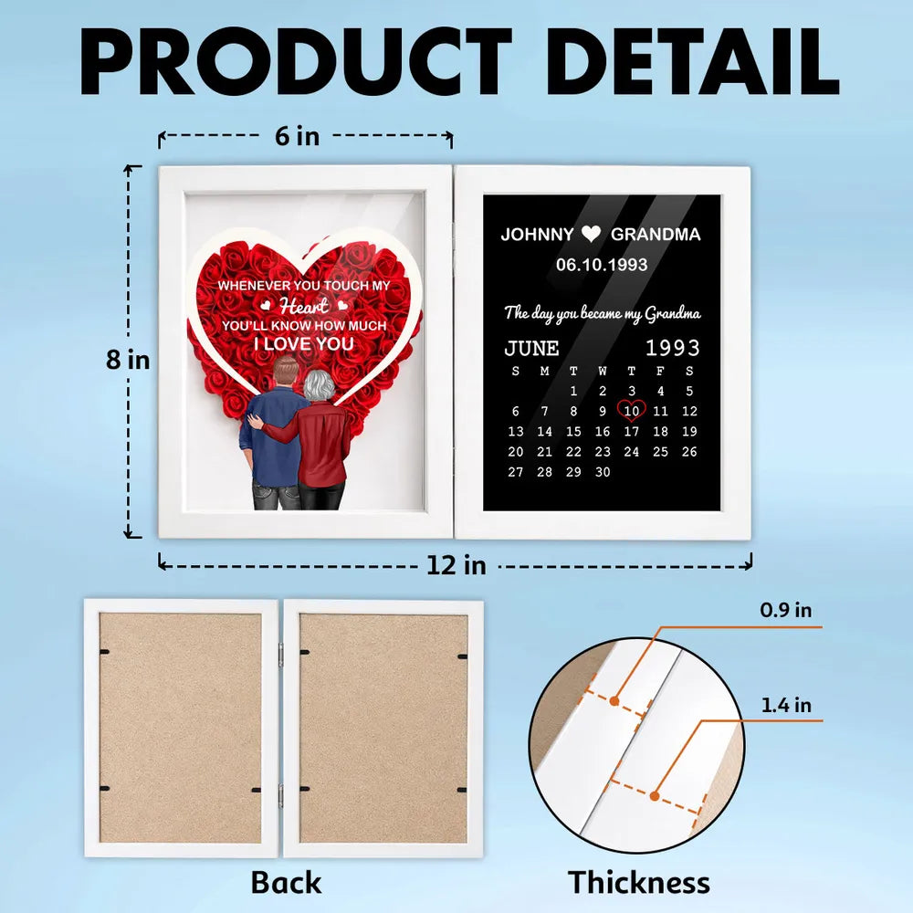 Personalized Heart Frame for Grandma - Sentimental Gift for Special Date Plaque MagicInPrints