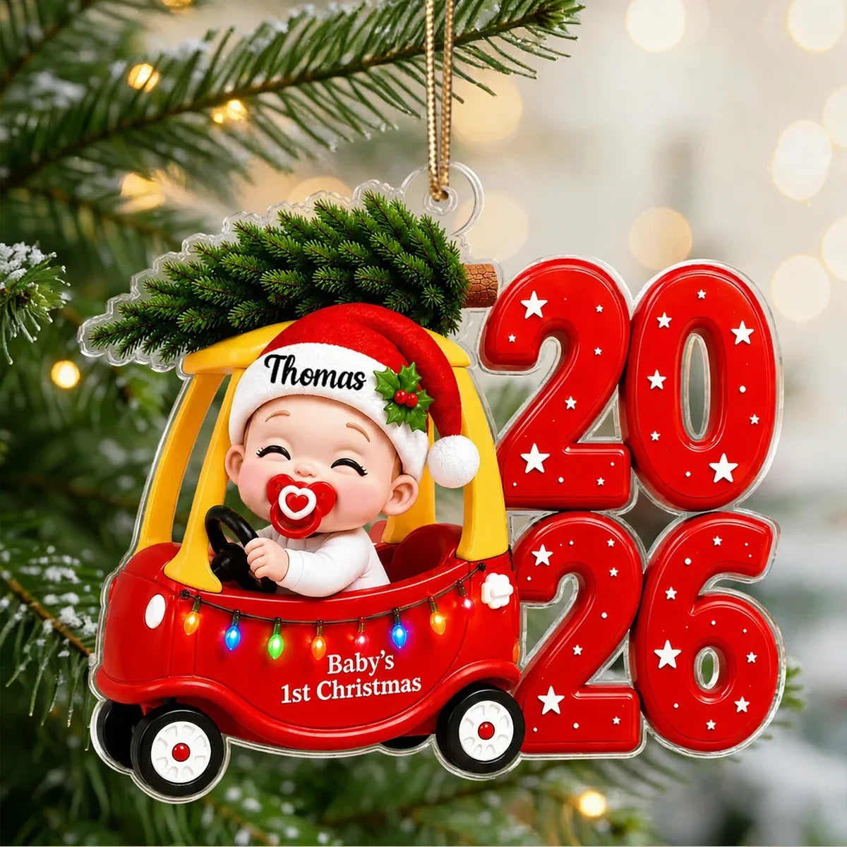 Personalized Baby's First Christmas Acrylic Ornament Keepsake