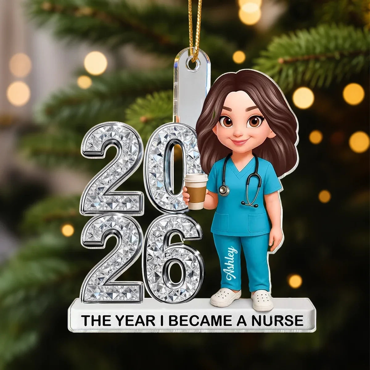 Personalized Nurse Acrylic Ornament Christmas Gift for Nurse