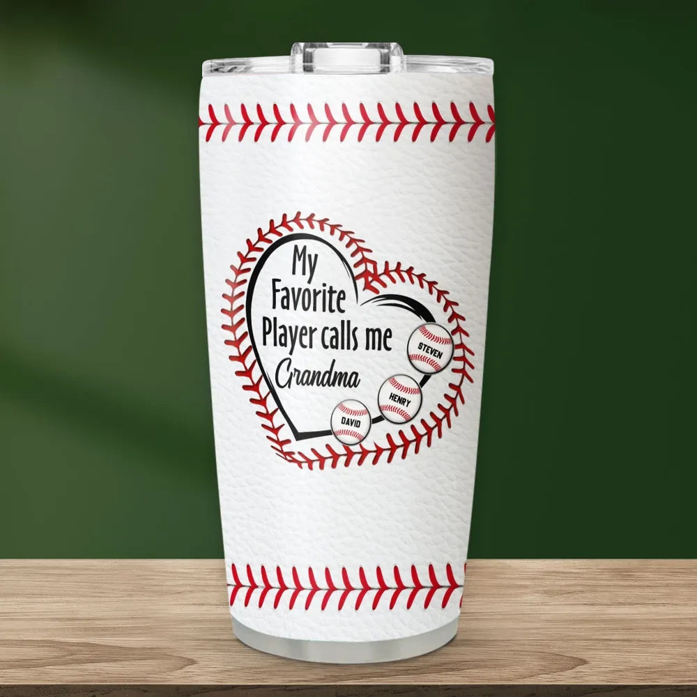 Personalized Baseball Tumbler for Grandmas - Heartwarming Gift Cup MagicInPrints