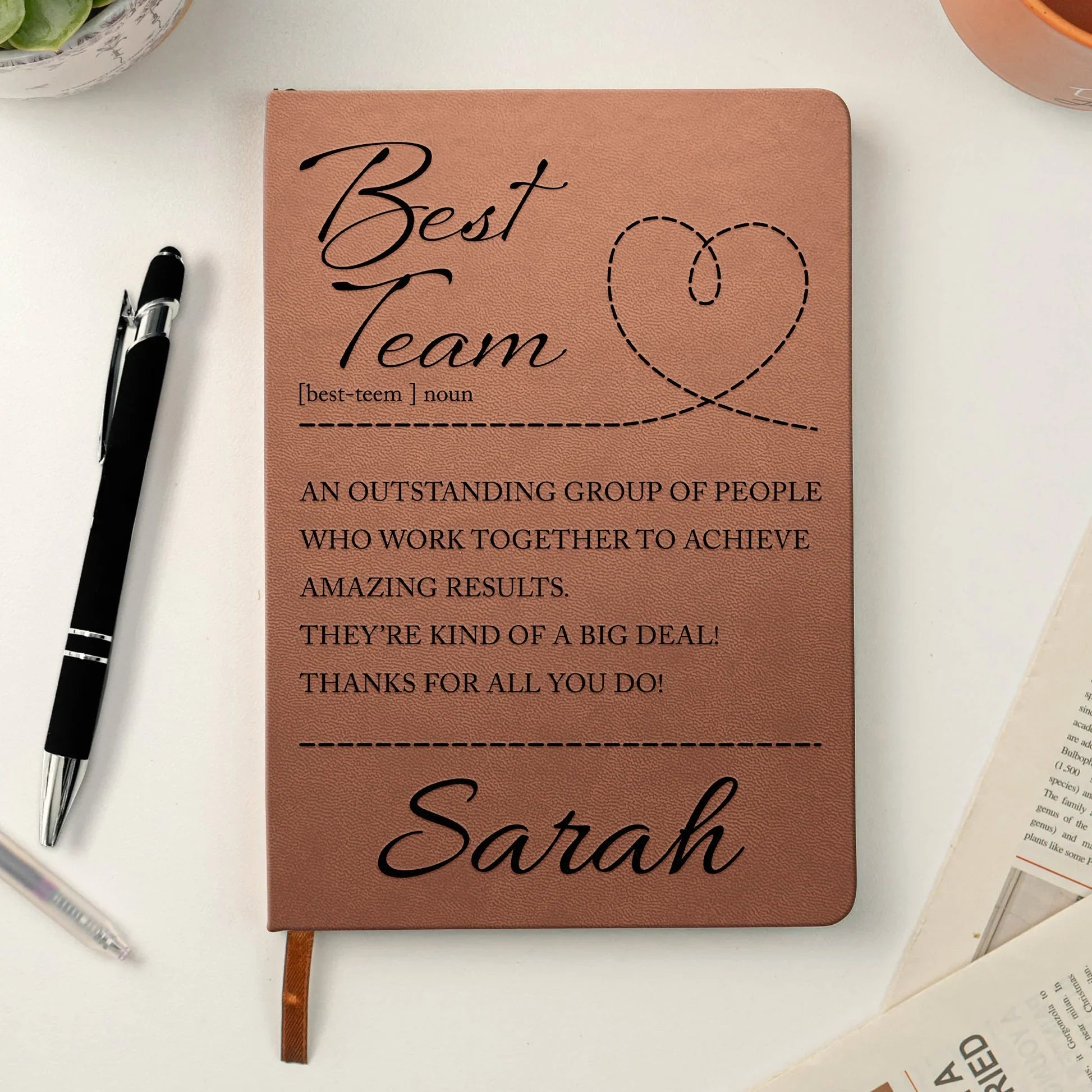 Personalized Leather Journal for Team Appreciation - Custom Gift for Coworkers Stationery MagicInPrints