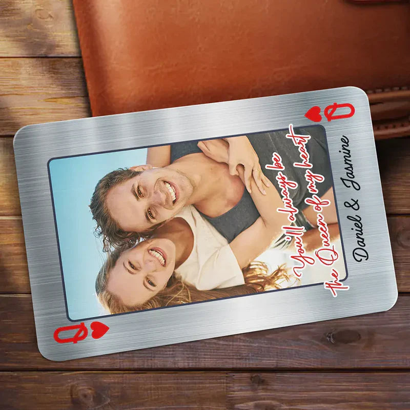 Personalized Wallet Card for Couples with Photo and Message - Romantic Gift Wallet Card MagicInPrints