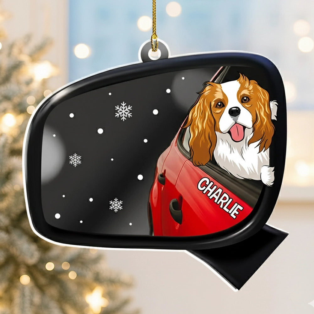 Personalized Dog Car Mirror Ornament for Pet Lovers - Christmas Gift Ornament MagicInPrints
