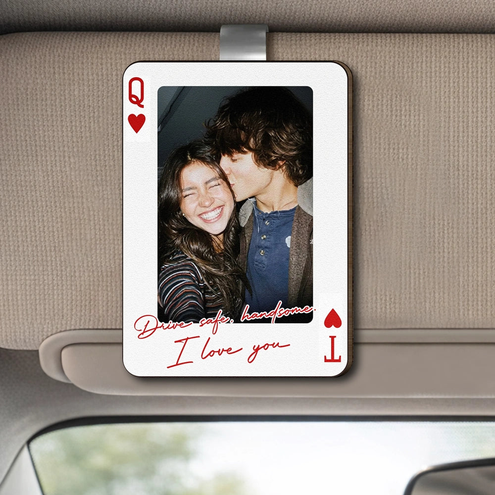 Personalized Car Hanging Photo Card for Couples - Romantic Gift Car Hanger MagicInPrints