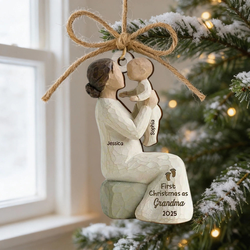 Personalized Christmas Ornament for Grandma - First Christmas Keepsake 2025 Ornament MagicInPrints