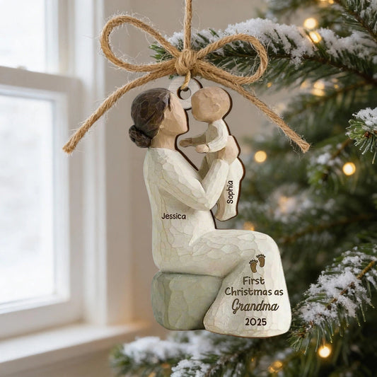 Personalized Christmas Ornament for Grandma - First Christmas Keepsake 2025 Ornament MagicInPrints