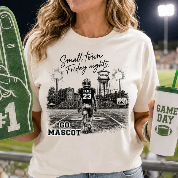 Personalized Classic Tee Hometown Football Gift for Fans