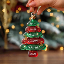 Load image into Gallery viewer, Personalized Family Christmas Tree Ornament Custom Names &amp; Year Gift
