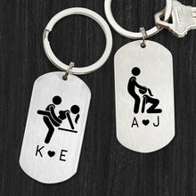 Load image into Gallery viewer, Personalized Metal Keychain Unique Romantic Gift for Couple
