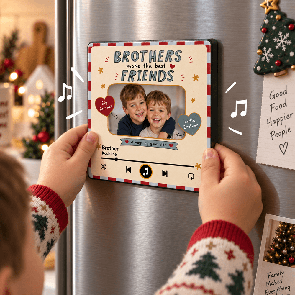 Personalized Acrylic Music Magnet Custom Sibling Gift
