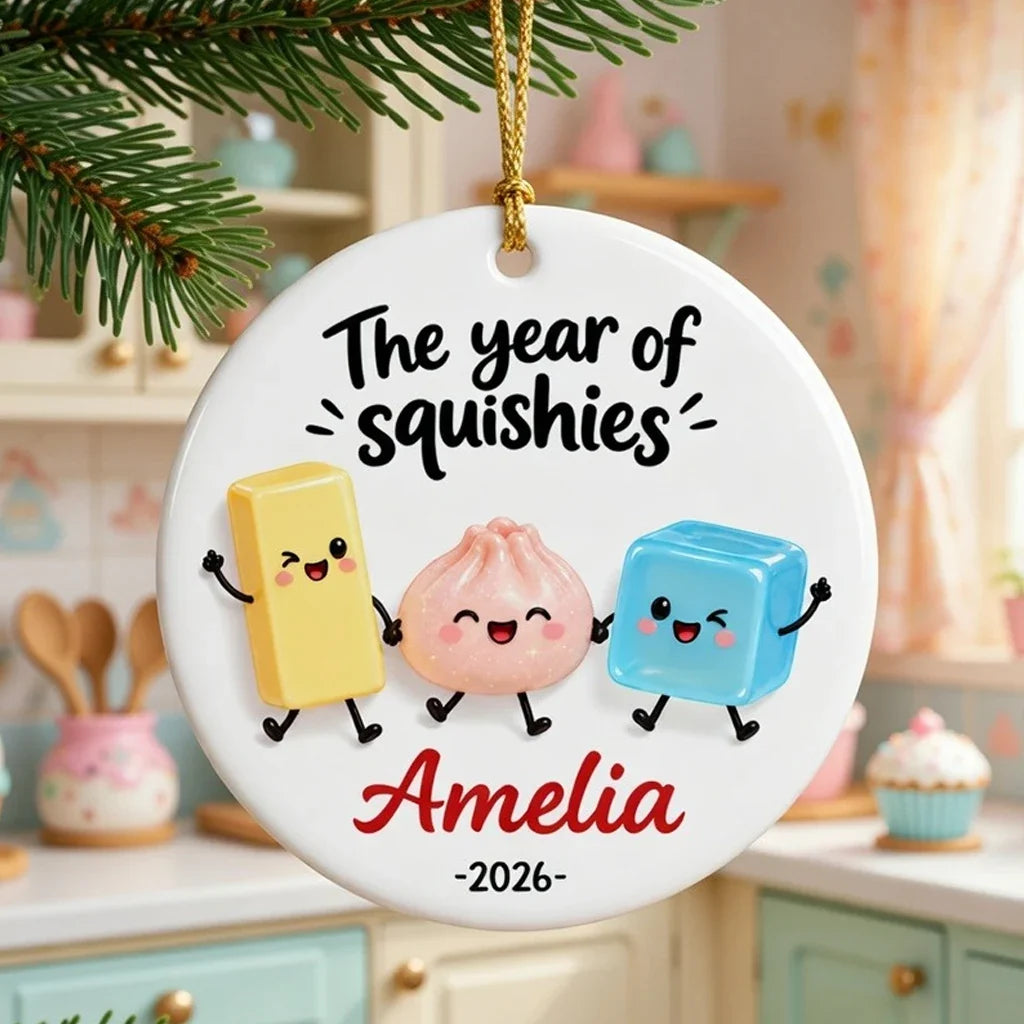 Personalized Ceramic Ornament Cute Squishies Gift for Kids