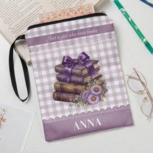 Load image into Gallery viewer, Personalized Cotton Canvas Book Sleeve Gift for Readers
