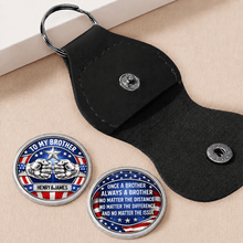Load image into Gallery viewer, Personalized Pocket Hug Keychain with Country Flag for Brother
