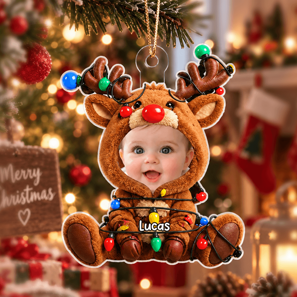 Personalized Acrylic Christmas Ornament Custom Name Gift for Family