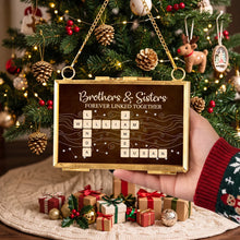 Load image into Gallery viewer, Personalized Family Crossword Frame Ornament Custom Gift for Siblings
