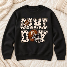 Load image into Gallery viewer, Personalized Game Day Sweatshirt Custom Name &amp; Number Football Gift for Fan
