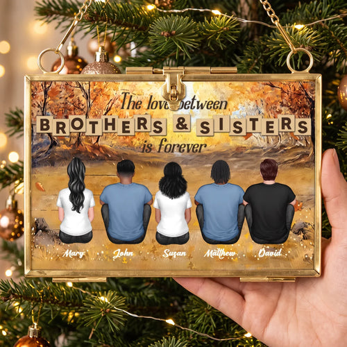 Personalized Siblings Keepsake Hanging Photo Frame Ornament Gift