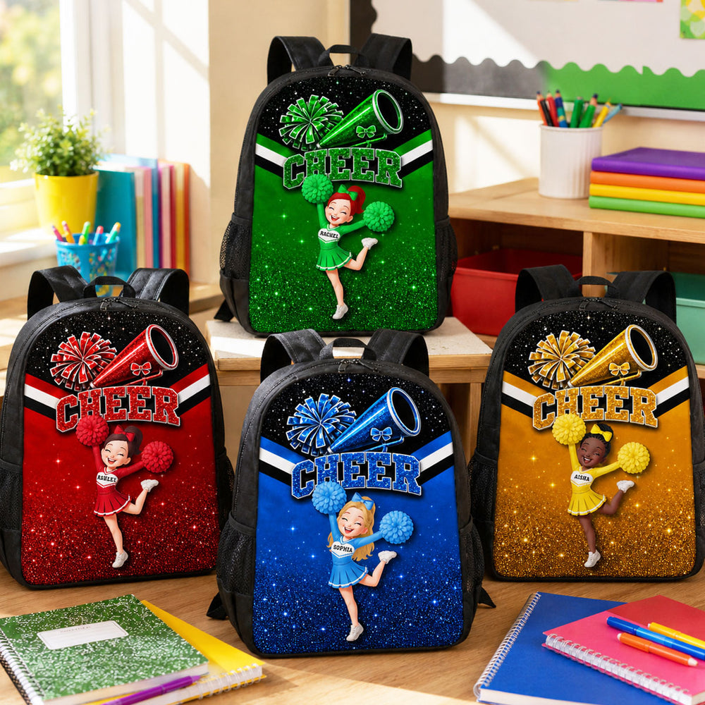 Personalized Kids School Backpack Cheerleader Gift for Girls