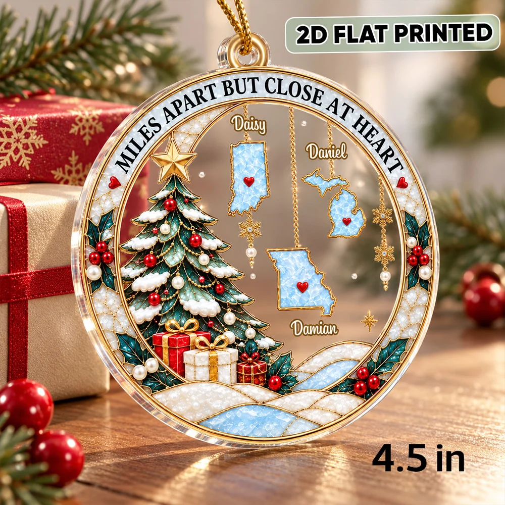 Personalized Acrylic Christmas Ornament Family Gift Idea