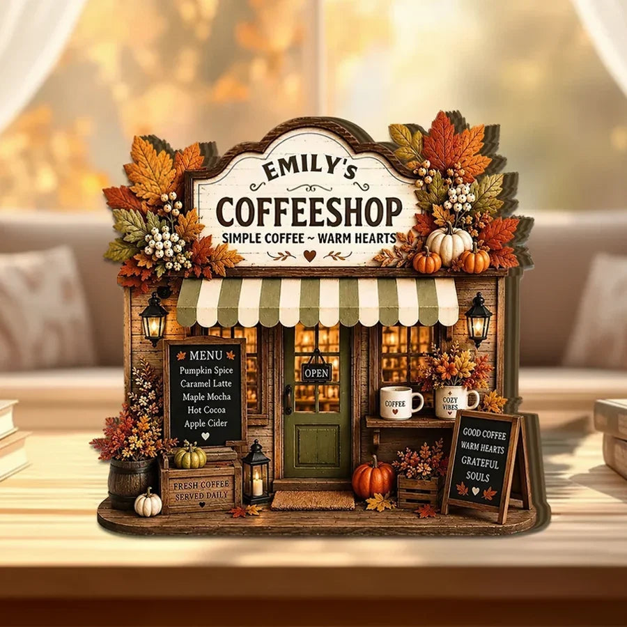 Personalized Thick Wooden Coffee Plaque Gift for Mom or Friend