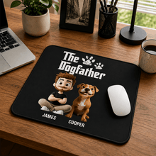 Load image into Gallery viewer, Personalized Dogfather Gift Set Custom Mouse Pad &amp; Hat for Dog Dads
