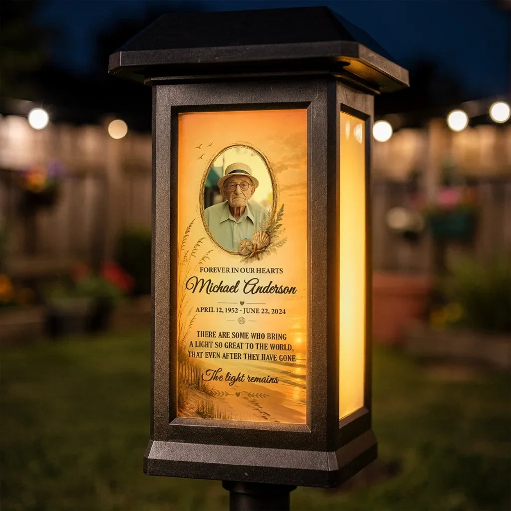 Personalized Solar Garden Stake Light Customized Remembrance Gift Family
