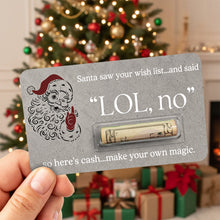 Load image into Gallery viewer, Personalized Santa Money Holder Card Unique Christmas Gift
