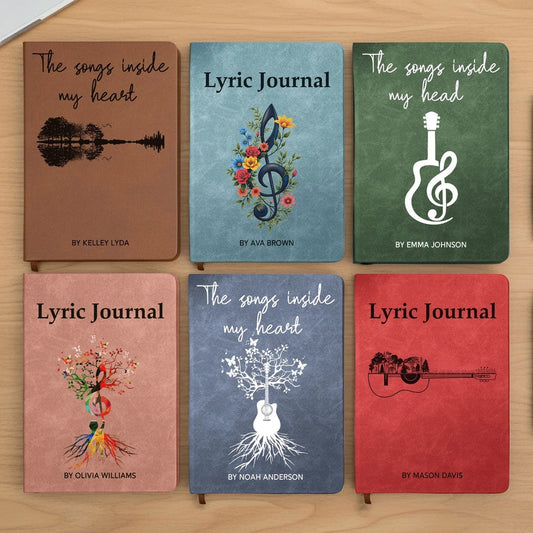 Personalized Lyric Journal for Musicians and Songwriters - Creative Inspiration Stationery MagicInPrints