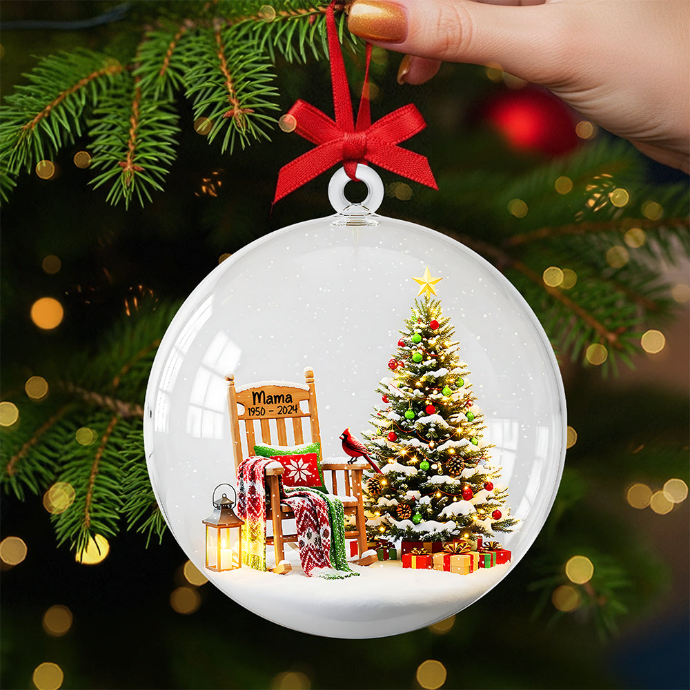 Cherished Memories - Personalized Memorial Ornament - A Heartfelt Gift for Loved Ones Ornament PopCulturePrints