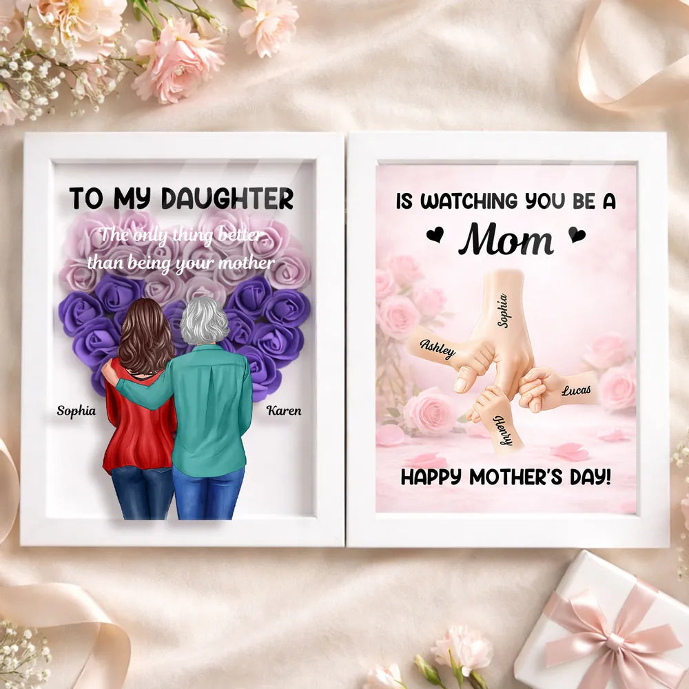 Personalized Mother's Day Frame for Daughter - Heartfelt Gift with Custom Names Plaque MagicInPrints
