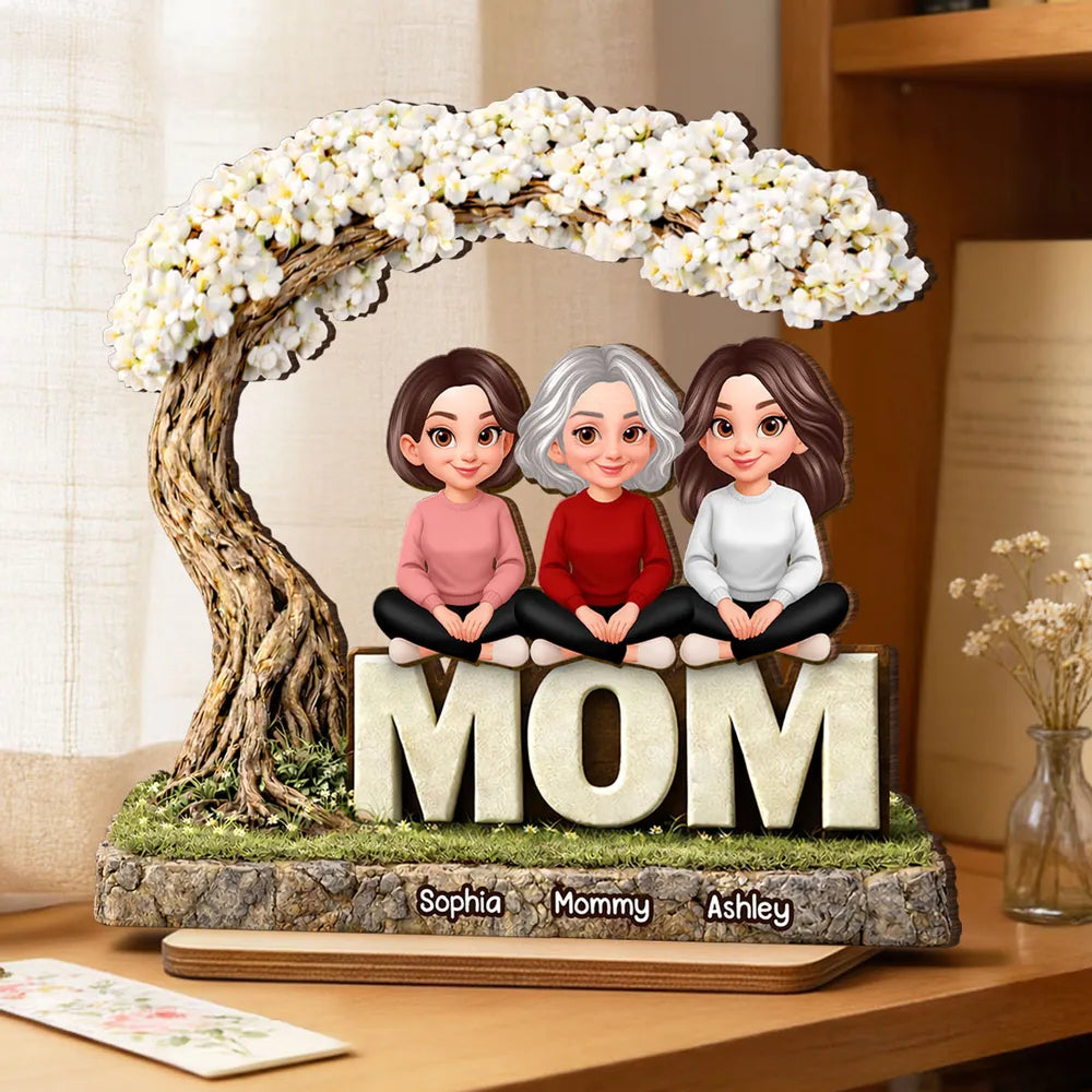 Personalized Family Tree Mom Figurine Gift - Mother's Day Keepsake Plaque MagicInPrints