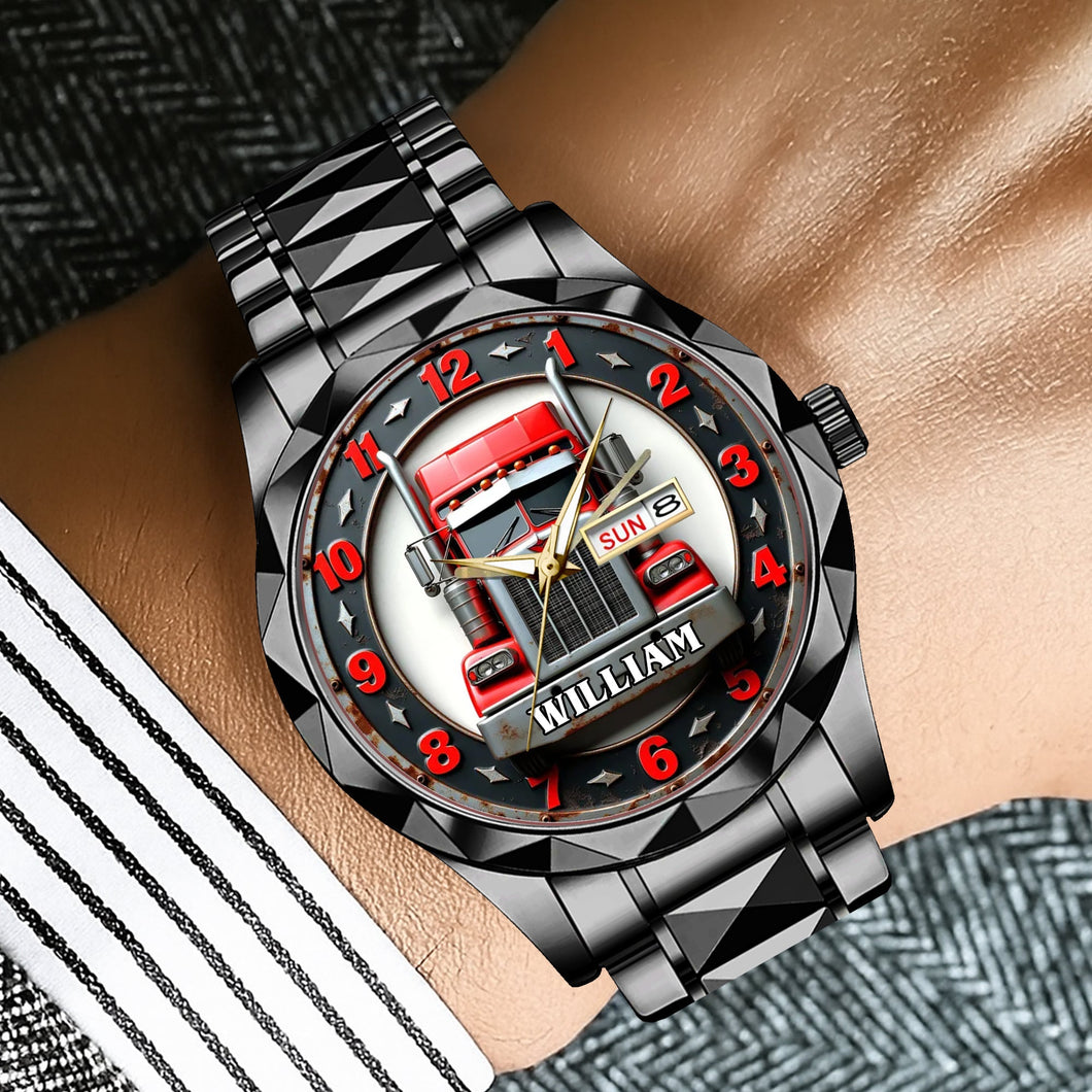 Trucker's Pride - Personalized Men's Watch for Truckers Men's Watch MagicInPrints
